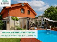 Hier wächst Lebensfreude: viel Platz, Sonnenterrasse und ein Gartenparadies inklusive Pool. - Königs Wusterhausen