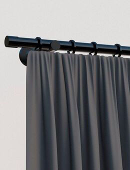 indeko Gardinenstange Linz, Ø 20 mm, 1-läufig, Wunschmaßlänge, mit Bohren, verschraubt, Stahl, Komplett-Set inkl. Montagematerial