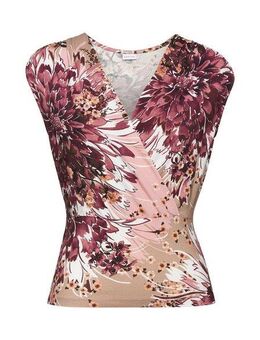LASCANA Shirttop mit Alloverdruck, feminines Sommertop mit V-Ausschnitt