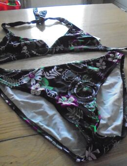 Damen Bikini schwarz gemustert Gr. 38 Cup C - Plattling