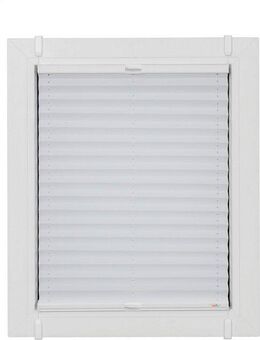 sunlines Plissee One Size Style Crepe, blickdicht, ohne Bohren, verspannt, Klemmfix, Zubehörfarbe weiß, zum Klemmen