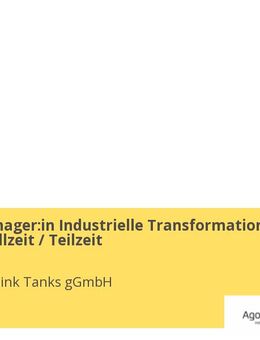 Projektmanager:in Industrielle Transformation (m/w/d) Vollzeit / Teilzeit - Berlin
