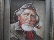 Ölgemälde auf Leinwand , Portrait Helgoländer , signiert Peter Olsen - Görlitz