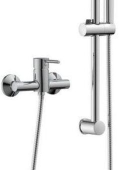 Schütte Duschsystem SAMANA, Höhe 23,5 cm, 3 Strahlart(en), wassersparend, Antikalk, 3-fach verstellbar, Wasserstoppfunktion