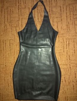 Latexkleid Rubber Minikleid Neckholder schwarz Latex Gr. M ohne Reißverschluss - Berlin