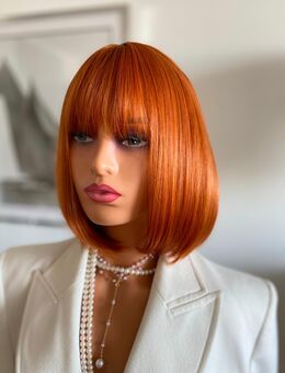 Kupferfarbene Perücke | sehr natürliche Bob Perücke | Unisex | NEU - Berlin