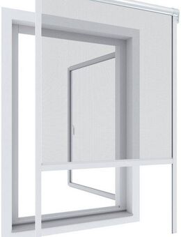Windhager Insektenschutz-Fensterrahmen Rollo Basic, (Packung), BxH: 160x160 cm, kürzbar, inkl. Befestigungsmaterial