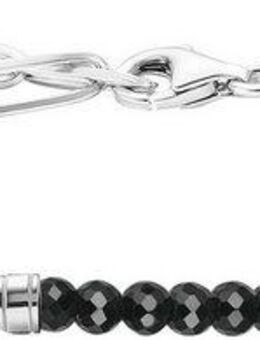 THOMAS SABO Charm-Armband mit Charmista Coin Silber, A2131-148-11-L19V, mit Achat