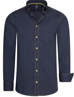 Rusty Neal Langarmhemd mit dezenter Kontrast-Naht