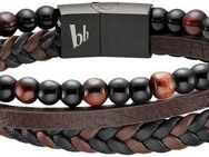 Bruno Banani Lederarmband Schmuck Geschenk Armband, B4096B/20/00/21, mit Tigerauge (synth)
