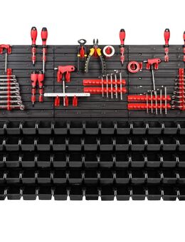 *BESTSELLER* Werkzeugwand Set Werkzeughaltern mit Lochwand Lagersystem Warkzeuglochwand Wandregal Werkstattregal Set Set23489 - Wuppertal