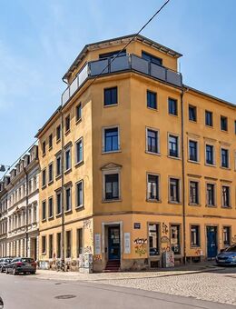 Die Neustadt kann auch ruhig sein. Ihre neue Eckwohnung im sanierten Altbau. - Dresden
