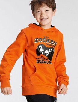 KIDSWORLD Kapuzensweatshirt FÜR ZOCKER Langarm, mit Rippbündchen, bedruckt