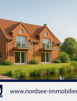 Neubau Erdgeschoss-Wohnung mit Seegrundstück und eigenem Steg - Wärmepumpe A+ - Norden