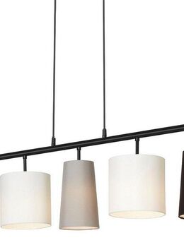 Briloner Leuchten Pendelleuchte 4009055 SHADES, ohne Leuchtmittel, Warmweiß, Hängelampe, 96x120cm, Grau-Schwarz-Weiß, max.40W, E14, Esszimmer