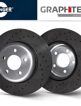 2x ROTINGER HIGH PERFORMANCE GRAPHITE SPORT-BREMSSCHEIBE VORNE - PORSCHE AUDI VW - Wuppertal