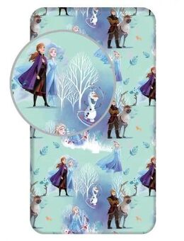 Disney Frozen White Trees Spannbettlaken 90x200 cm - Neumünster