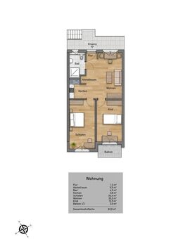 Gut geschnittene 3-Zi. Wohnung - Nürnberg