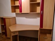 Kinderzimmer, Jugendzimmer, holz-rot, 6-teilig, Schreibtisch, Bett, Schränke - Burglauer