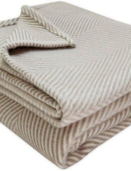 Wohndecke Bio Flanell Wohndecke Fischgrät, framsohn frottier, in dezenten Farbtönen, GOTS zertifiziert