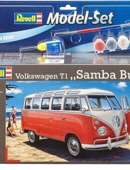 Revell® Modellbausatz Model Set VW T1 Samba Bus, Maßstab 1:24, Made in Europe