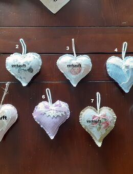 %% .... je 2 € ....wunderschönes kleines Stoffherz Herz 11 x 11 cm Handmade - Rheinbach