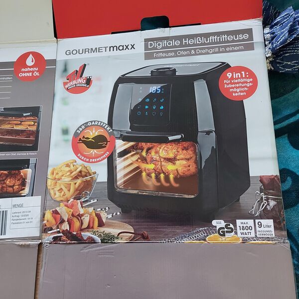 GOURMETmaxx Digitaler Heißluftofen / Heißluftfritteuse, 1800 W, 9 l Fassungsvermögen - Leipzig Ost