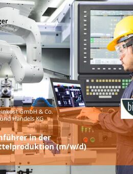 Maschinenführer in der Lebensmittelproduktion (m/w/d) - Eresing