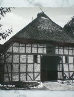 Meldorf Dithmarschen Bauernhaus Ansichtskarte Schwarz-Weiß-Foto Postkarte, alt - Flensburg