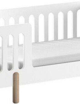Vipack Kinderbett Smile, Juniorbett 70/140 cm, inkl. Rolllattenrost, MDF weiß lackiert (B/H/T ca. 150x60,2x74cm, niedriger Betteinstieg, stabil gebaut), 0