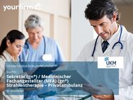 Sekretär (gn*) / Medizinischer Fachangestellter (MFA) (gn*) Strahlentherapie – Privatambulanz - Münster