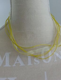 Organzakette Organza-Halskette Halsband GELB - Brüel