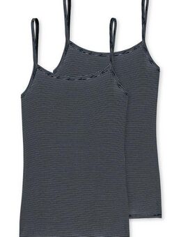 Schiesser Unterhemd "Modal Essentials" (2er Pack) Single Jersey, schmale Träger, feine Streifen