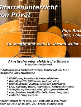 Gitarrenunterricht von Privat - Karben