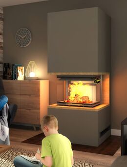 Kaminbausatz 🟡 PURE MEDIUM Smart 3XTh 7KW Panorama U Kamin Bausatz Ofen Neu Hajduk LDF-Kamine - Strausberg