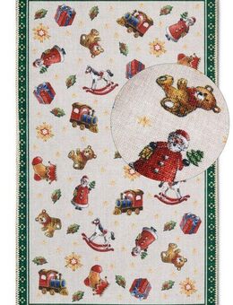 Villeroy & Boch Teppich Nostalgic Toy's Delight, eckig, rund und Läufer, rechteckig, Höhe: 3 mm, Weihnachten, Wohnzimmer, Flur, Geschenk, Toys Delight, Dekoration
