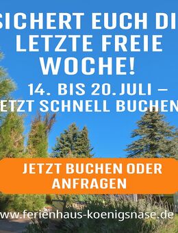 Urlaub Ferienhaus Königsnase Sächsische Schweiz - noch eine Woche frei im Juli - Struppen