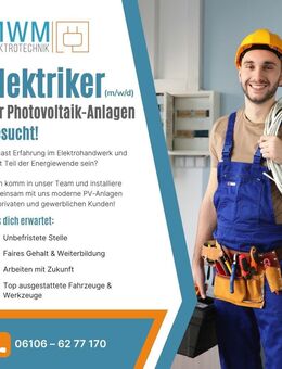 Elektriker / Elektromeister (m/w/d) gesucht - Mainhausen
