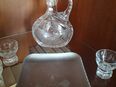 Glaskaraffe mit 5 Gläsern und kleinem Tablett,vintage,60er Jahre in 31675