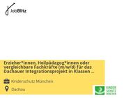 Erzieher*innen, Heilpädagog*innen oder vergleichbare Fachkräfte (m/w/d) für das Dachauer Integrationsprojekt in Klassen (DIPiK) am Sonderpädagogischen Förderzentrum Dachau - Dachau