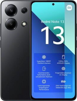Xiaomi Redmi Note 13 8+128GB Smartphone (16,94 cm/6,67 Zoll, 128 GB Speicherplatz, 108 MP Kamera)