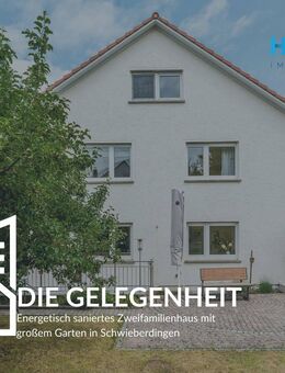 DIE GELEGENHEIT - Energetisch saniertes Zweifamilienhaus mit großem Garten in Schwieberdingen - Schwieberdingen