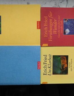 Erich Fried Gedichte Lyrik "Liebesgedichte", "Lebensschatten", "Um Klarheit", "Vorübungen für Wunder", Wagenbach 1995/1996, 4 Bücher zusammen 3,- - Flensburg