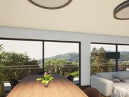 Komfortabel Wohnen auf einer Etage: modernes Penthouse mit großzügiger Dachterrasse und Traumblick. - Hilzingen