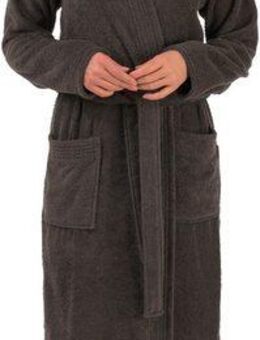 Wewo fashion Unisex-Bademantel 3005, ideal für Sauna & Spa, Hotelbademantel, Morgenmantel, Langform, Frottier, Kimono-Kragen, Gürtel, klassisch elegant