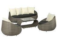 🧘🏽 Dehner Lounge Möbel Set 3 Pers. Sofa 2x Sessel & Tisch sowie Abdeckplane - Hamburg