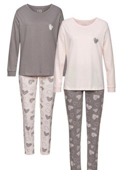 Vivance Dreams Pyjama (2 Stück) mit Herz-Print