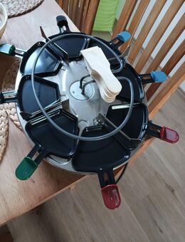 Raclett u.Fondue f. je 6 Pers.; Elektro Grill;Geschirr u. Besteck - Westerrönfeld