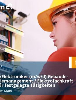 Elektriker/Elektroniker (m/w/d) Gebäude- und Energiemanagement / Elektrofachkraft (m/w/d) für festgelegte Tätigkeiten - Frankfurt (Main)