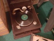 Funktionstüchtiges Grammophon mit einigen alten Platten - Ebersbach-Neugersdorf